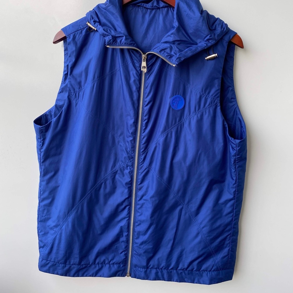 Versace Collection Hooded Vest Size 48 Blue - Picture 7 of 7
